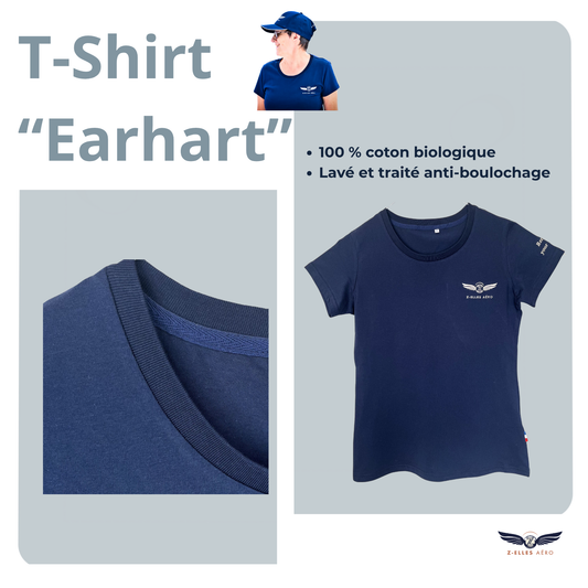 T-shirt aviateur femme "Earhart"