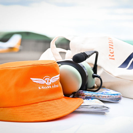 Bob aviateur Passion orange Z Elles Aero pilote homme et femme