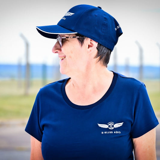 Casquette aviateur marine Z Elles Aero mixte tshirt earhart marine